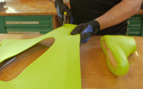 Anfertigung eines Badeschuh aus nora Lunasoft SL in lemon