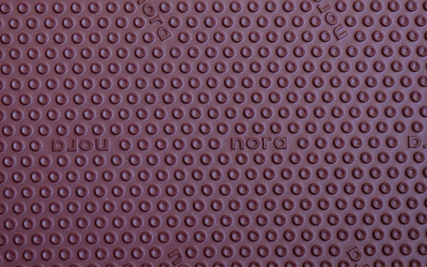 Laufsohle nora Lunasoft mit Noppenprofil in weinrot