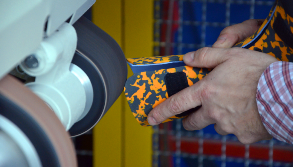 Schleifen eines Interimsschuh