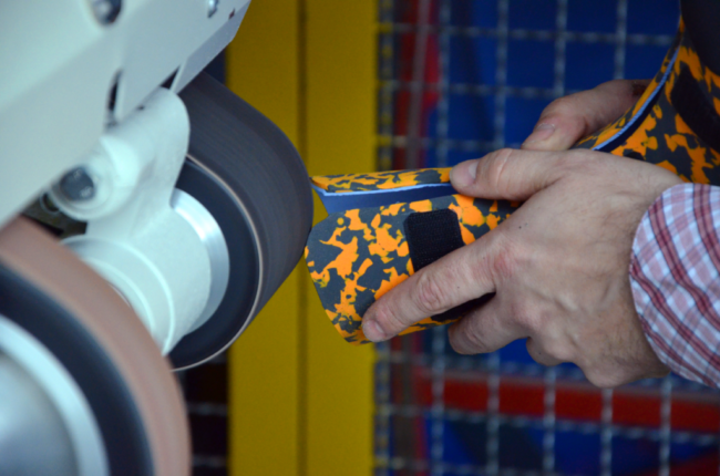 Schleifen eines Interimsschuh