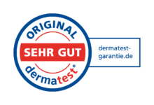 Prüfsiegel Dermatest - Geprüfte Hautverträglichkeit sehr gut