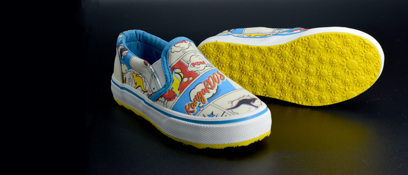 Schuhreparatur Kindersohle mit nora Astro Sohlenmaterial Profil Sunflower, Blumenprofil, Gummisohle