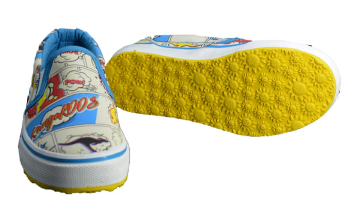 Schuhreparatur Kindersohle mit nora Astro Sohlenmaterial Profil Sunflower, Blumenprofil, Gummisohle