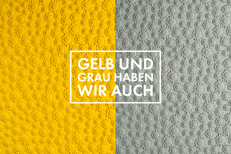 Gelb und grau sind die Farben des Jahres 2021!