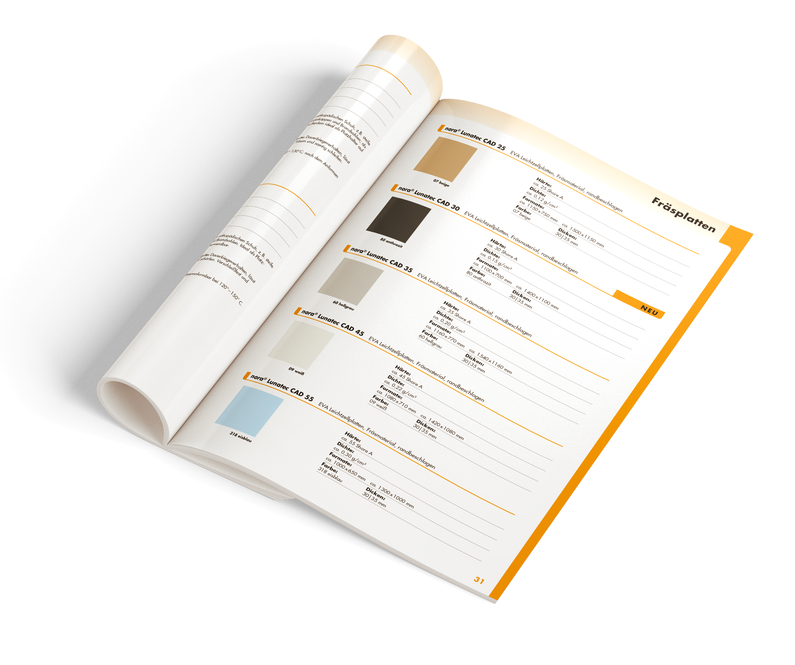 Fräsmaterial aus hochwertigem EVA: nora Lunatec CAD